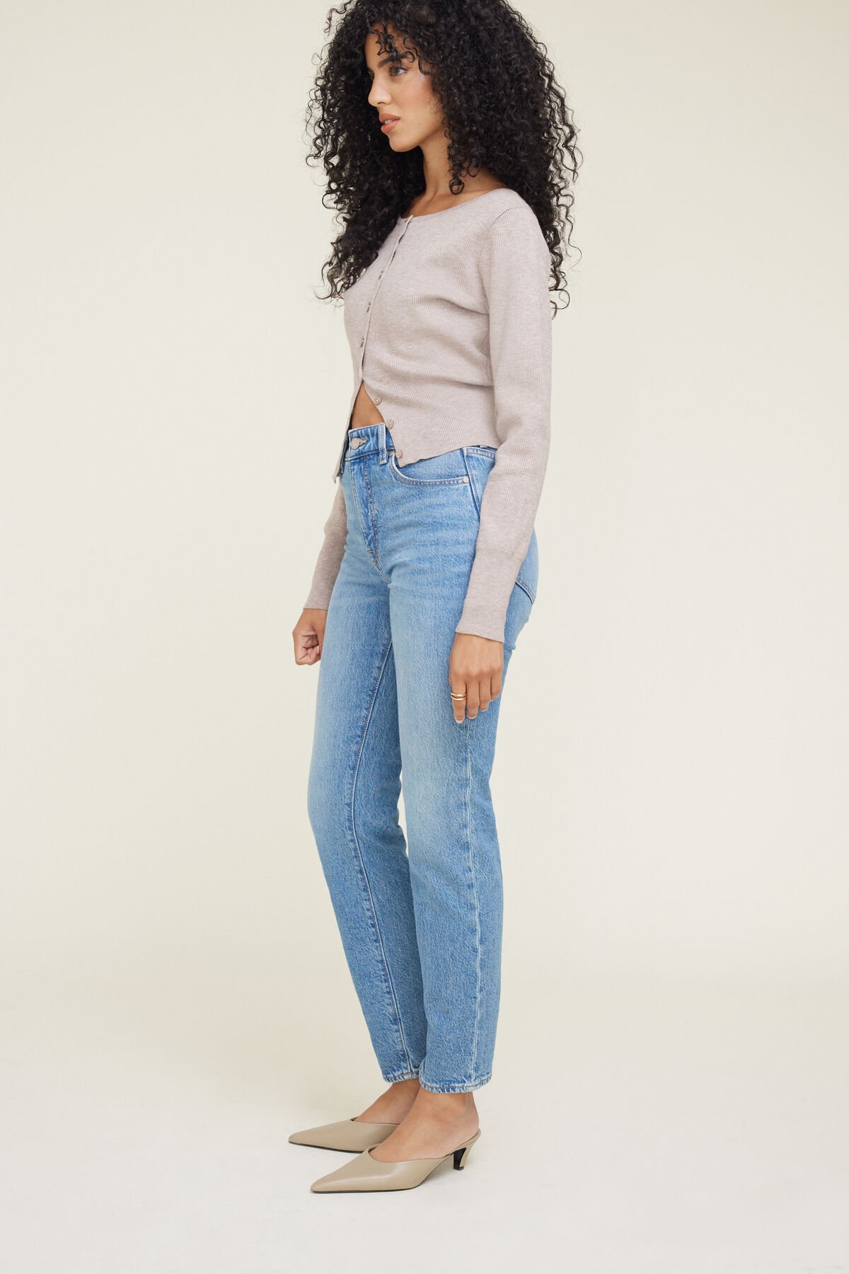 Frenchie High Rise Slim Leg Jeans
