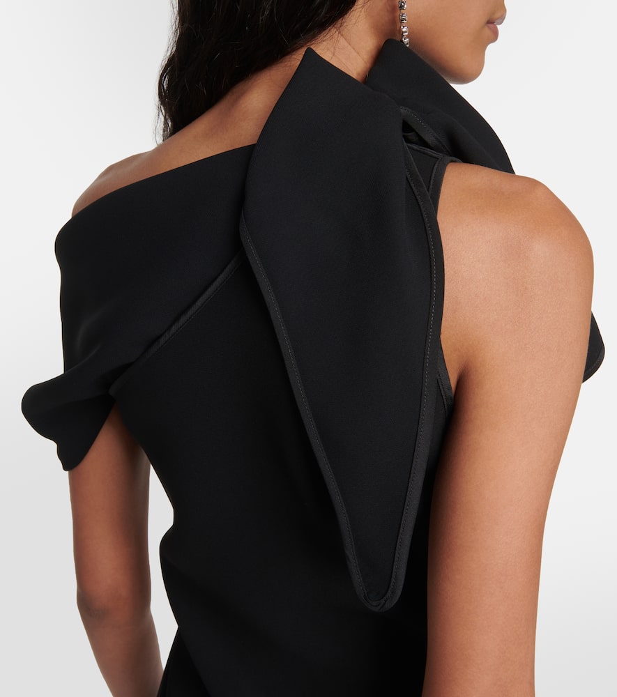 Rigor asymmetric crêpe minidress