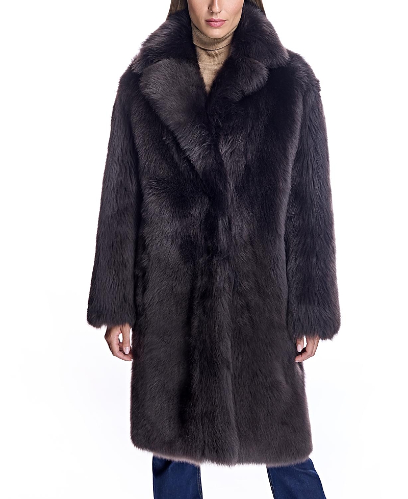 Shearling Coat with Notch Collar