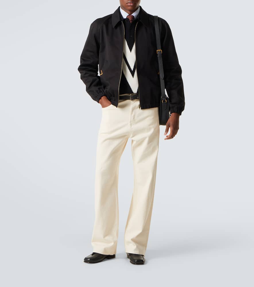 VGold cotton blouson jacket