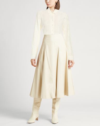 Woman Shirt Cream Size 6 Linen, Polyamide, Cotton