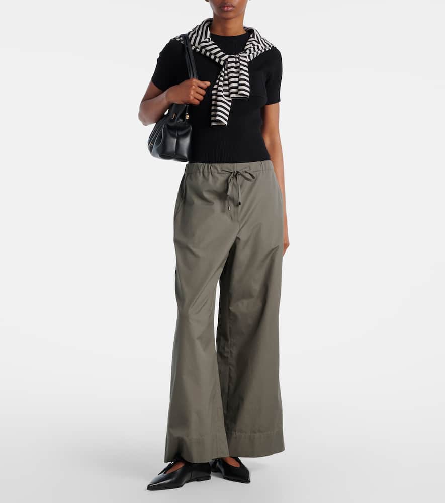 Auero cotton wide-leg pants