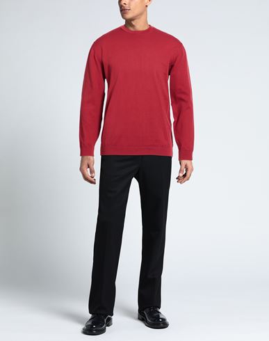 Man Sweater Red Size S Cotton