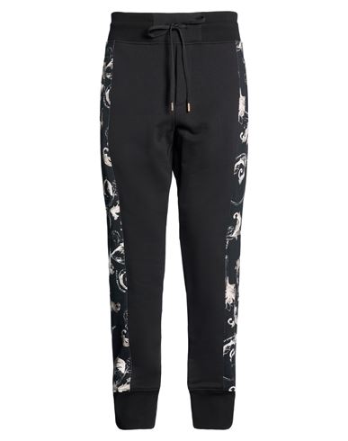 Man Pants Black Size L Cotton, Elastane