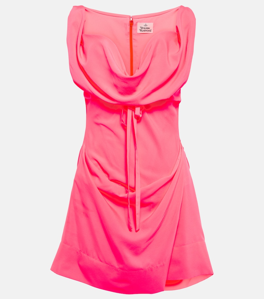 Draped crêpe minidress