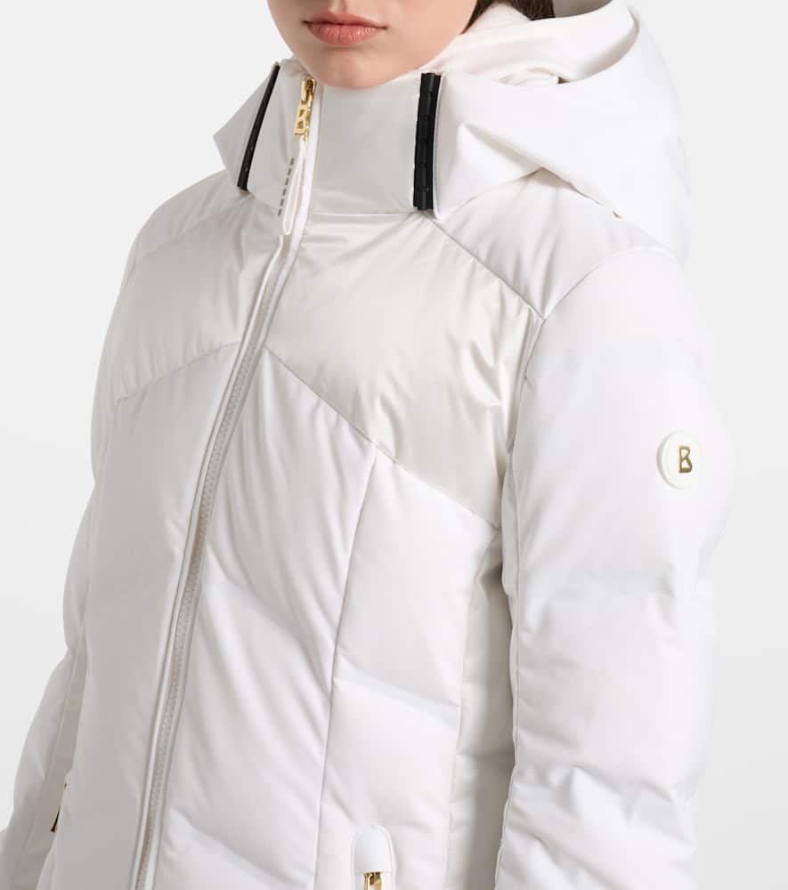 Delin hooded down ski jacket