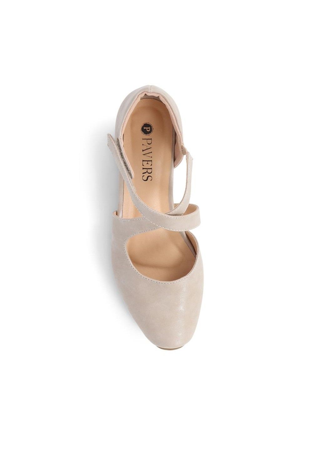 Pavers Women's Low-Heeled Court Shoes in Beige
