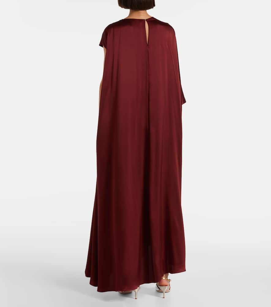 Hiba caped silk gown