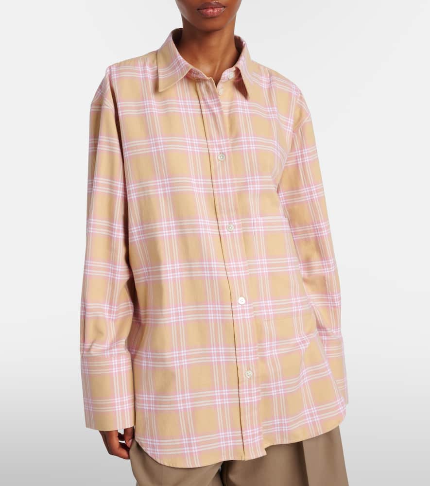 Róhe Checked cotton flannel overshirt