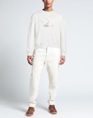 Man Sweatshirt Ivory Size S Cotton