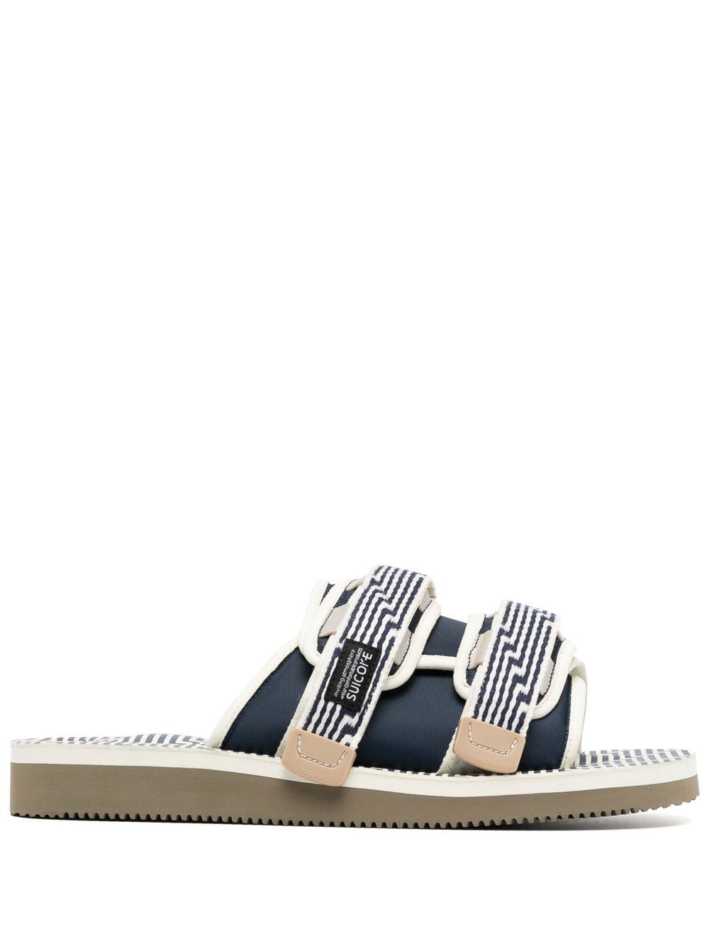 MOTO jacquard touch-strap sandals - Green