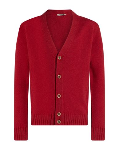 Man Cardigan Brick Size L Wool
