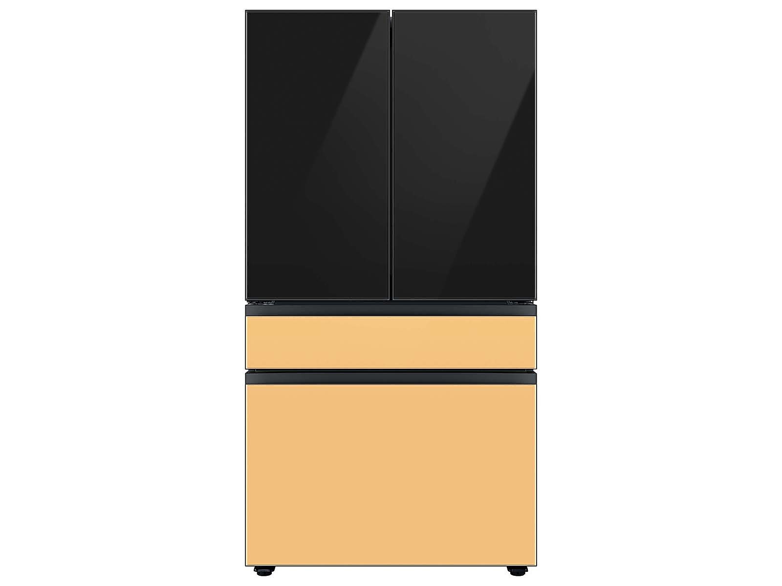 Bespoke 4-Door French Door Refrigerator Panel in Charcoal Glass - Top Panel(RA-F18DU433/AA)