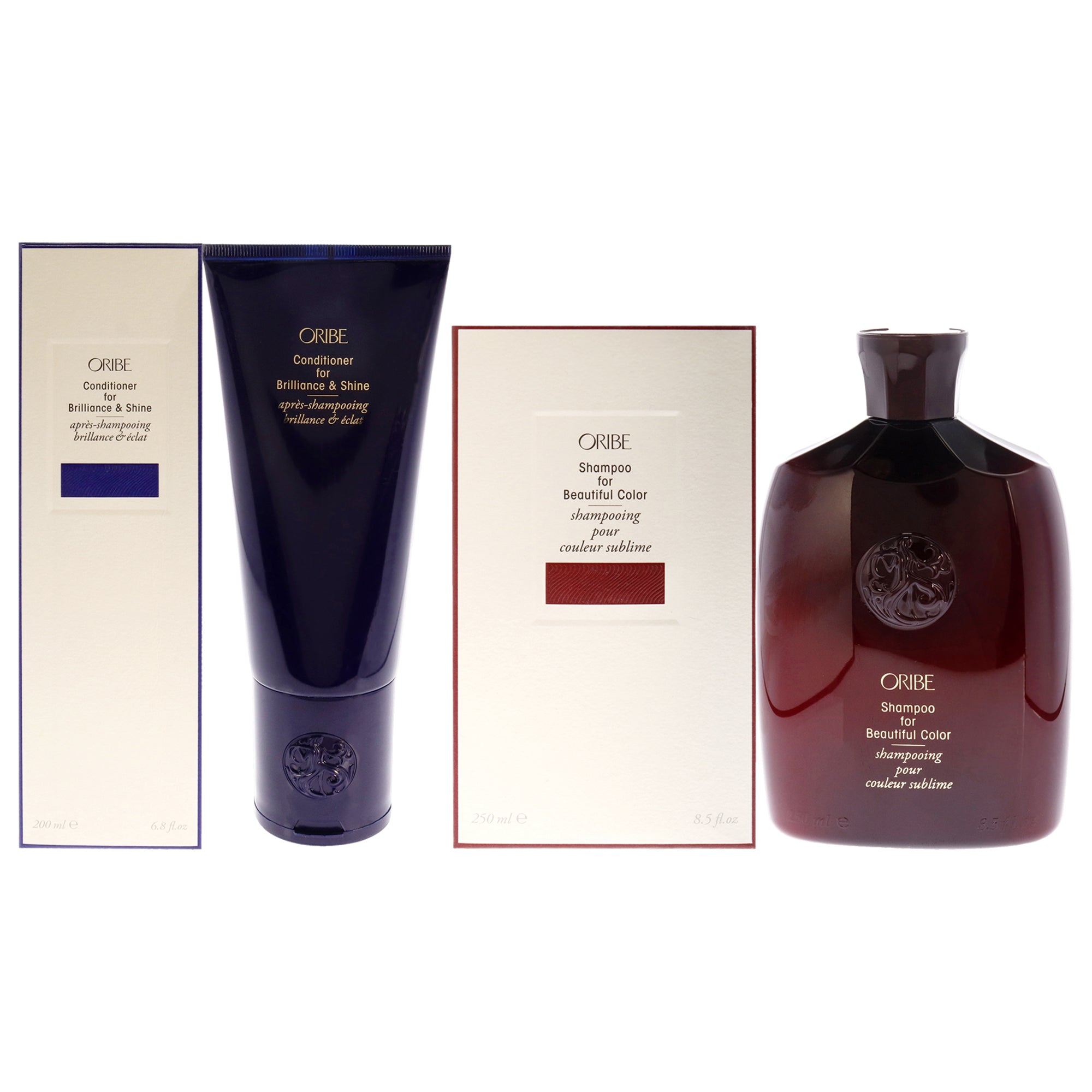 Conditioner for Brilliance and Shine and Shampoo For Beautiful Color Kit by for Unisex - 2 Pc Kit 6.8oz Conditioner, 8.5oz Shampoo