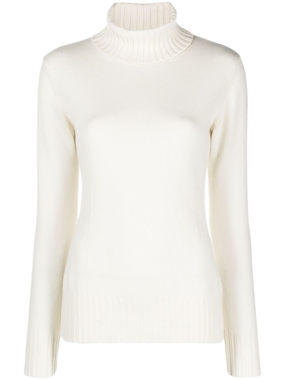 Roll-neck cashmere jumper - Black