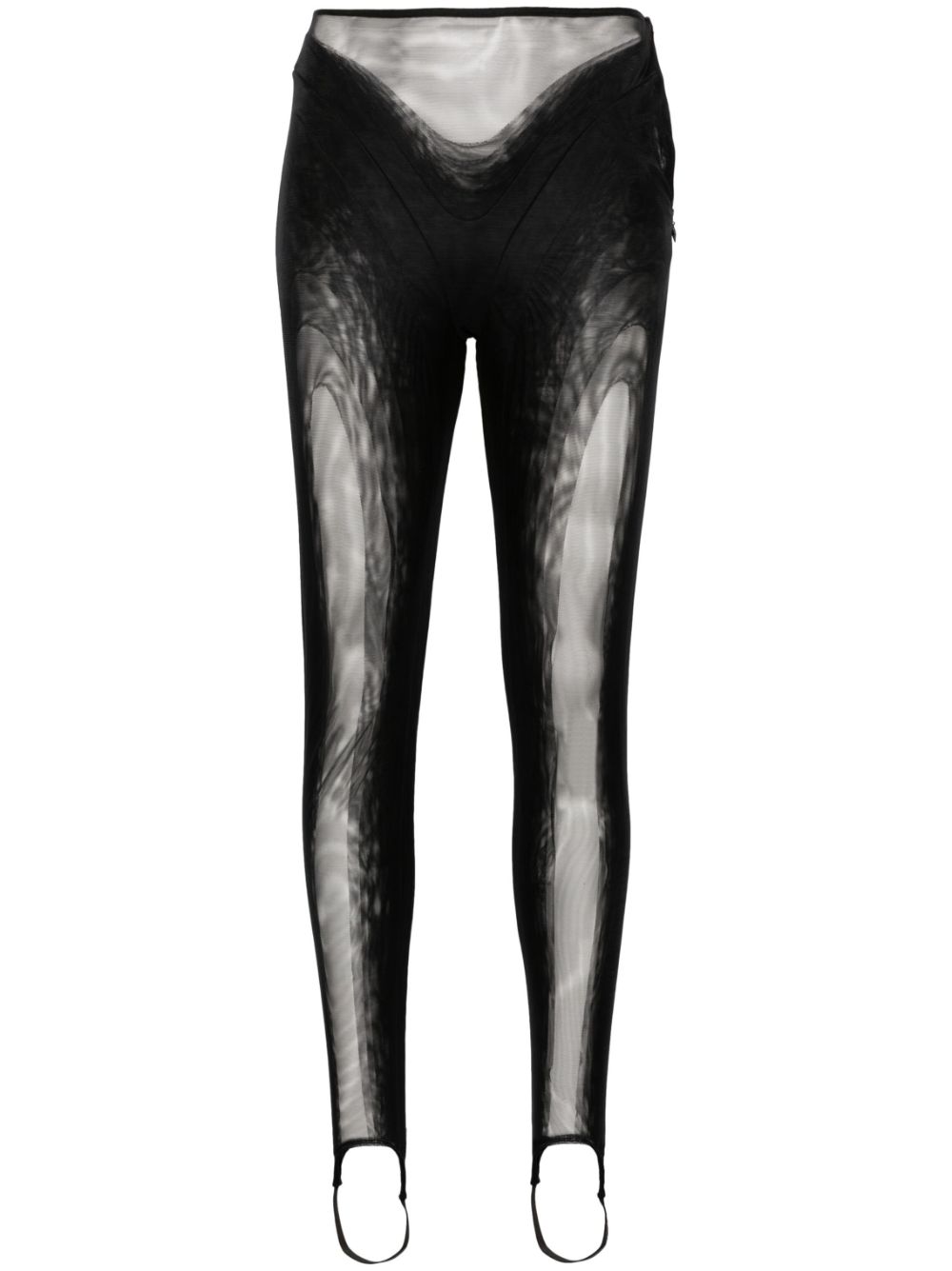 Stirrup mesh leggings - Black