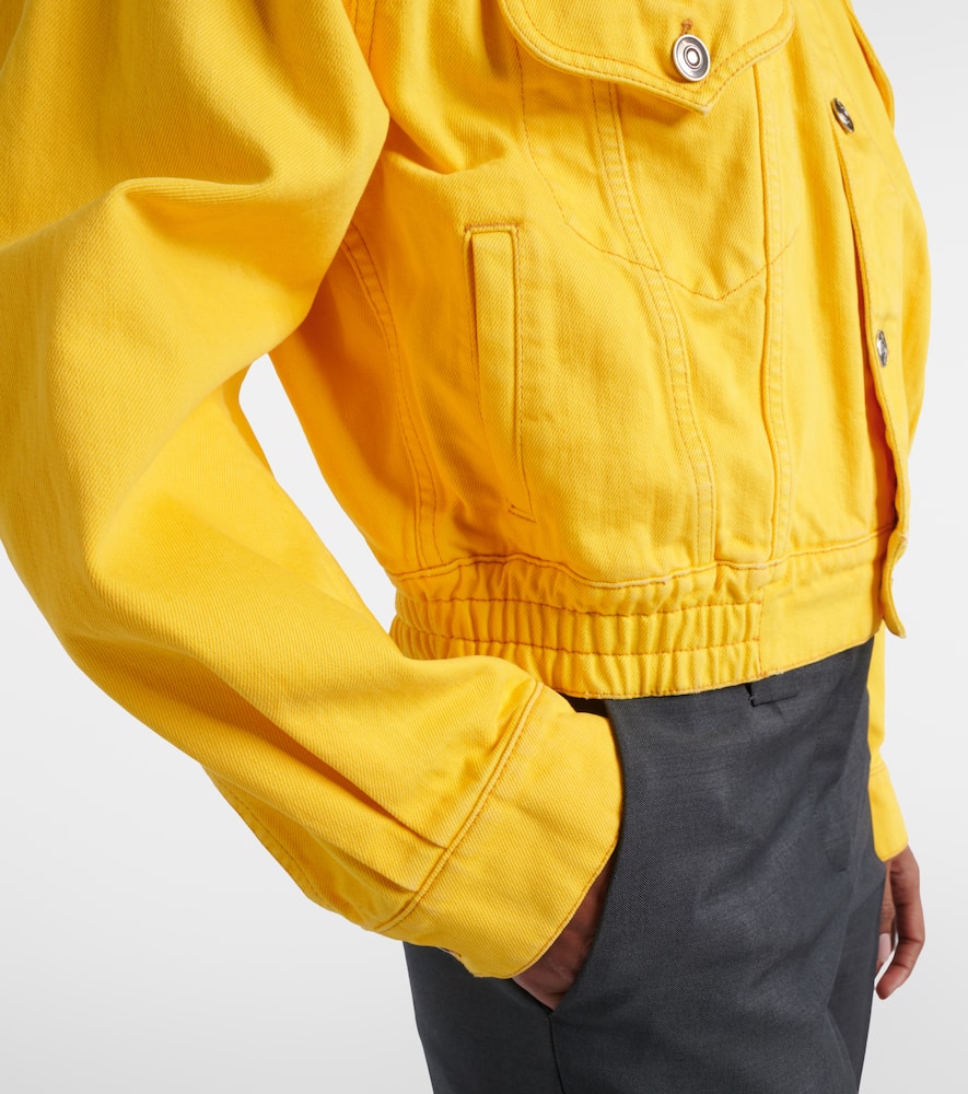 Denim blouson jacket