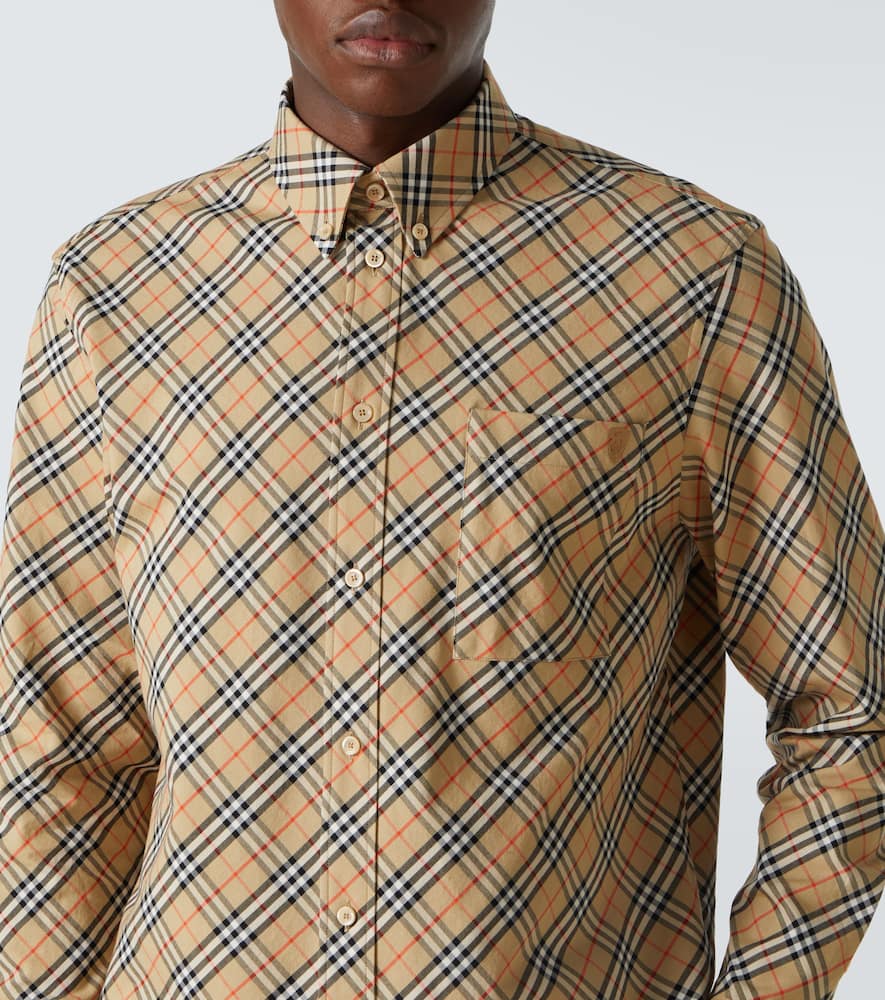 Check cotton poplin shirt