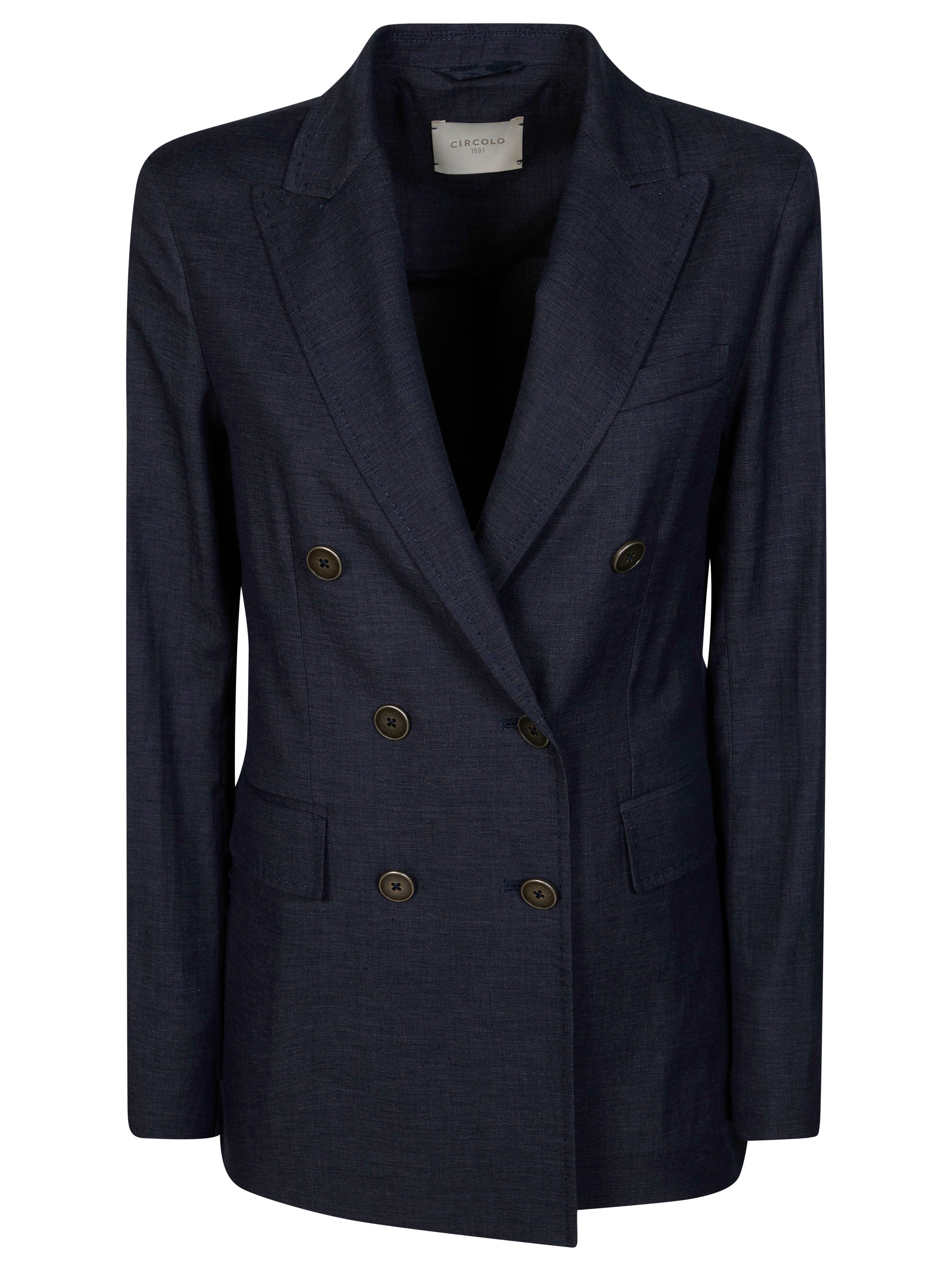 Double-Breasted Jacket in Flamed Effect