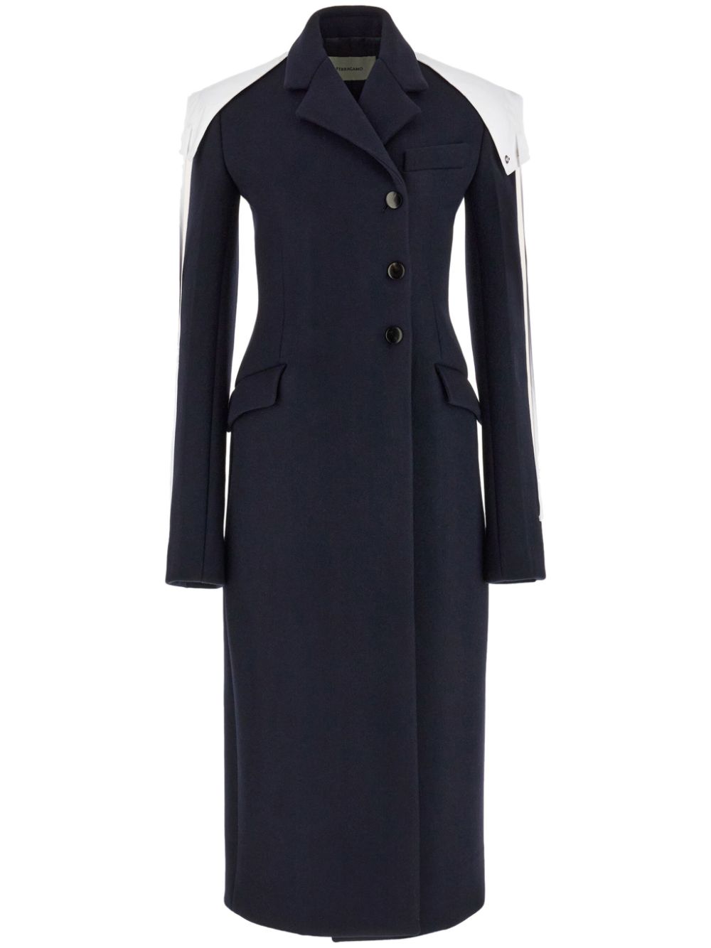 Double-breated wool coat - Blue