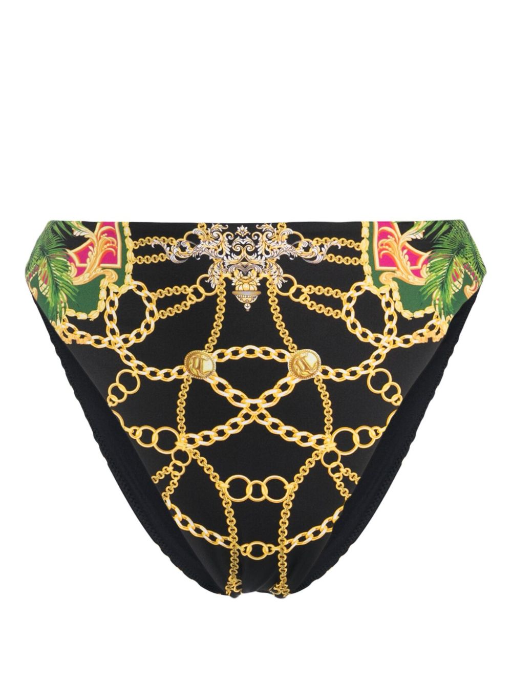 Jealousy And Jewels baroque-print bikini bottoms - Black