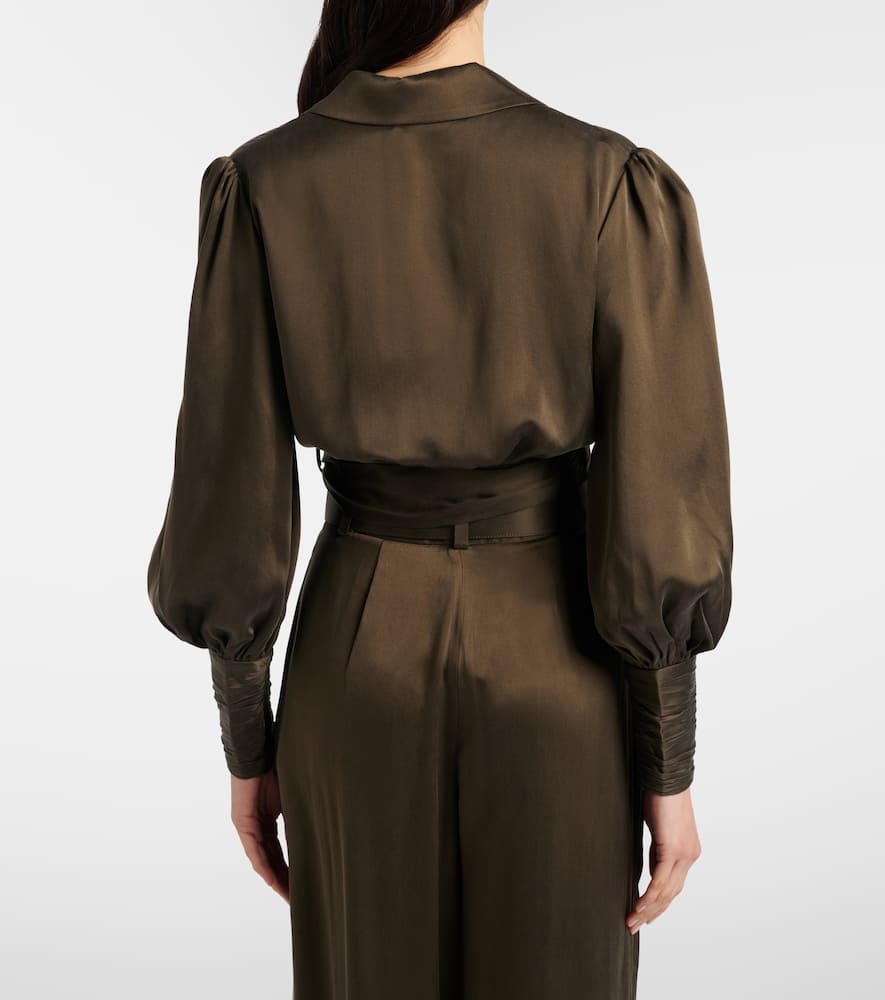 Silk wrap top