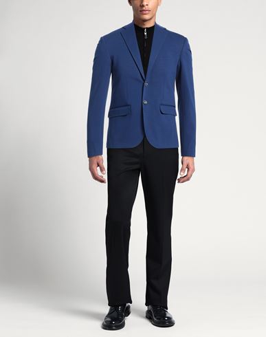 Man Blazer Navy Size 46 Cotton, Nylon, Elastane