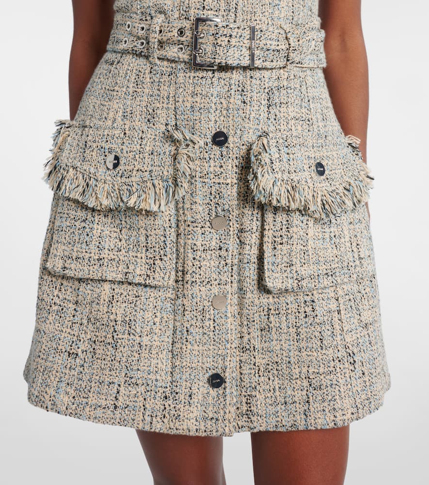 Belted tweed minidress