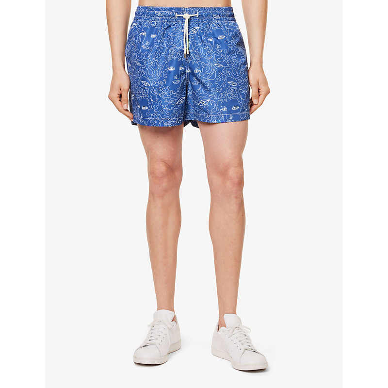 Arrels Barcelona 남성 Mens Blue Summer Spirits Juliana Printed Swim Shorts XL 75521425