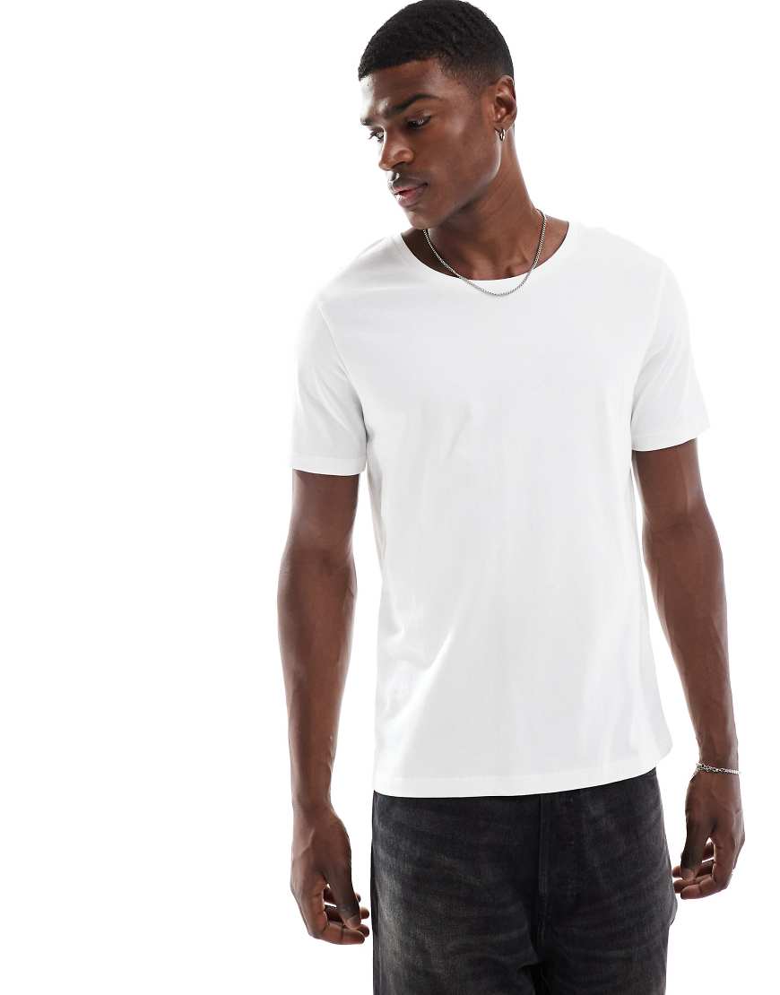 ASOS DESIGN essential scoop neck t-shirt in white