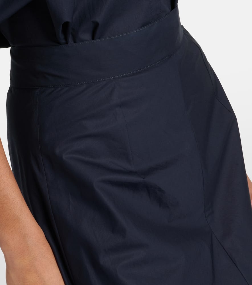 Mid-rise cotton maxi skirt