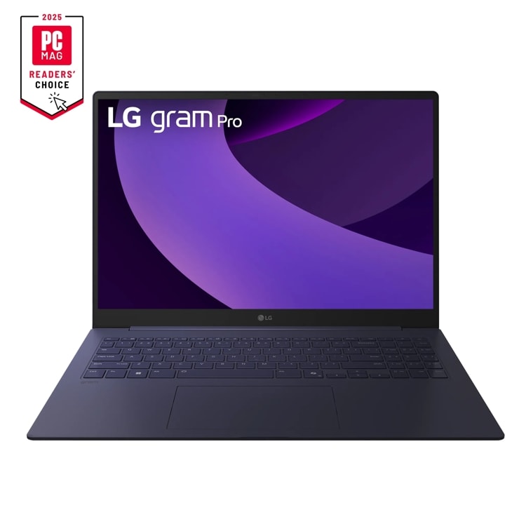 LG gram Pro 16", Thin and Lightweight Laptop, Windows 11 Home, Intel® Evo Edition - Intel® Core™ Ultra 7, RAM, SSD, Metal Blue