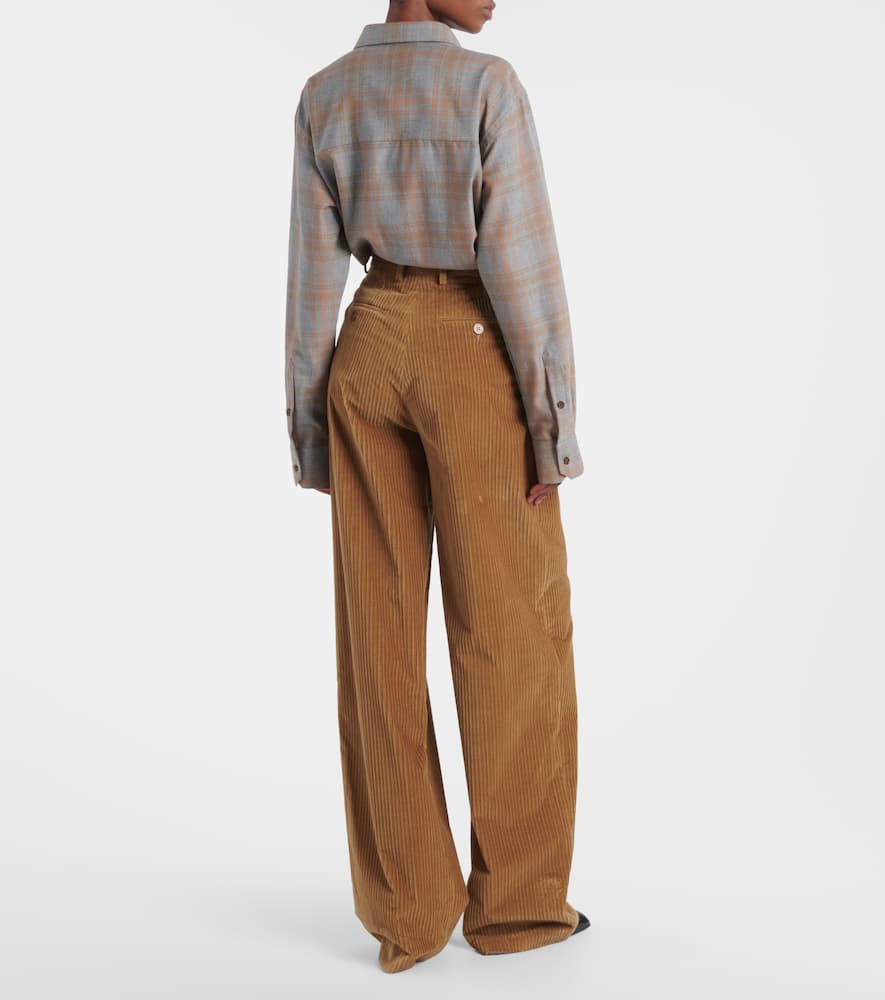 Pip cotton corduroy wide-leg pants