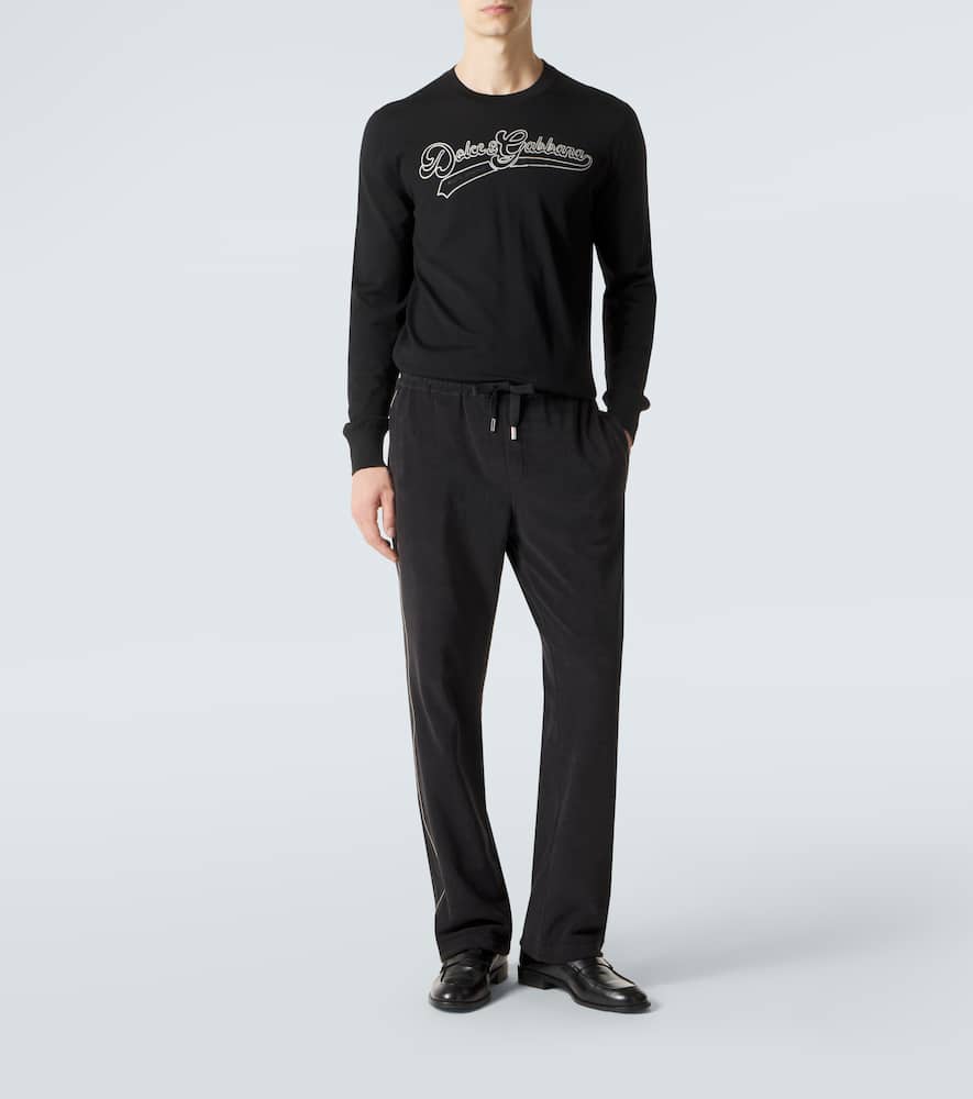 Cotton-blend sweatpants