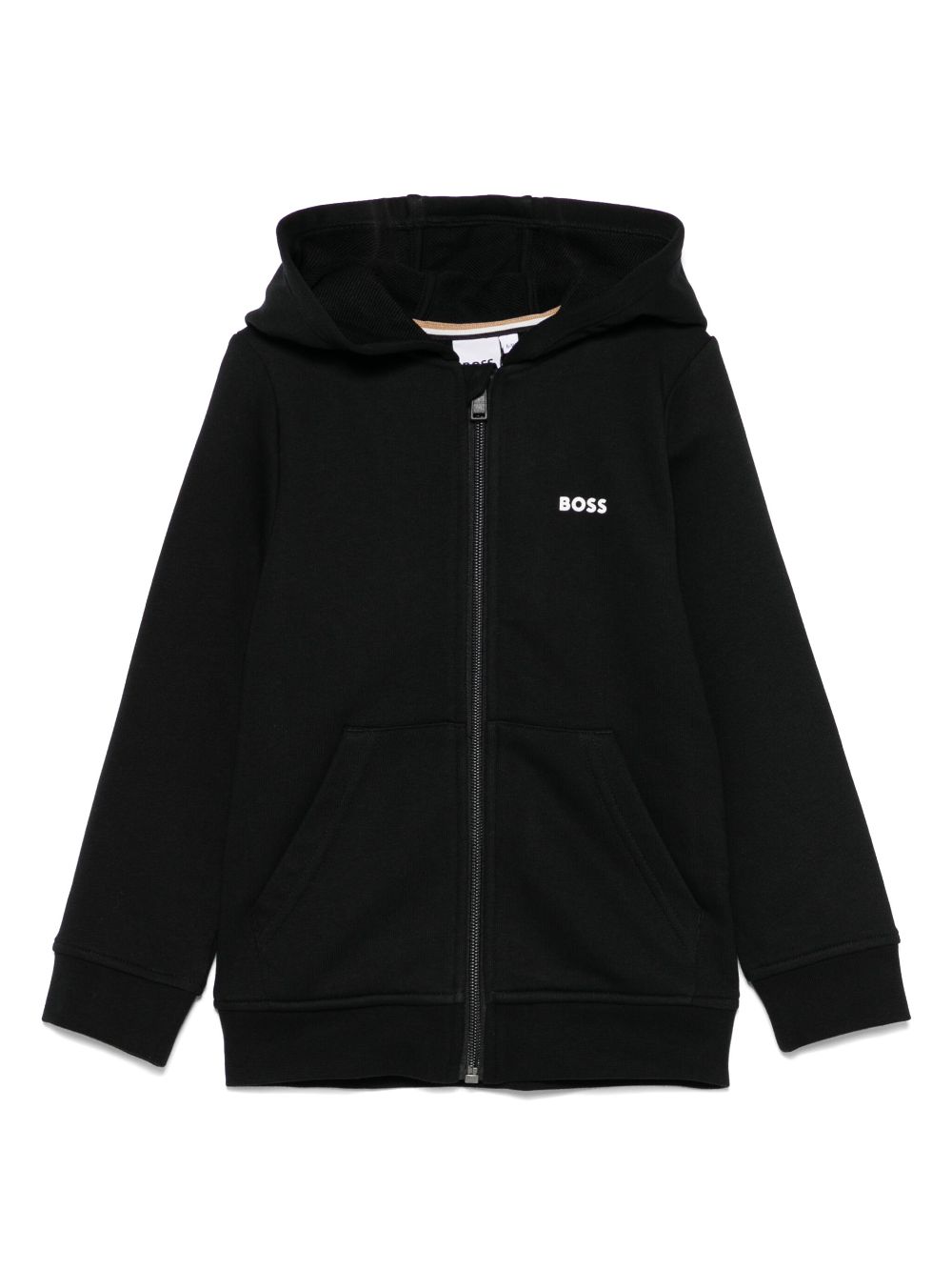 Logo-print hoodie - Black