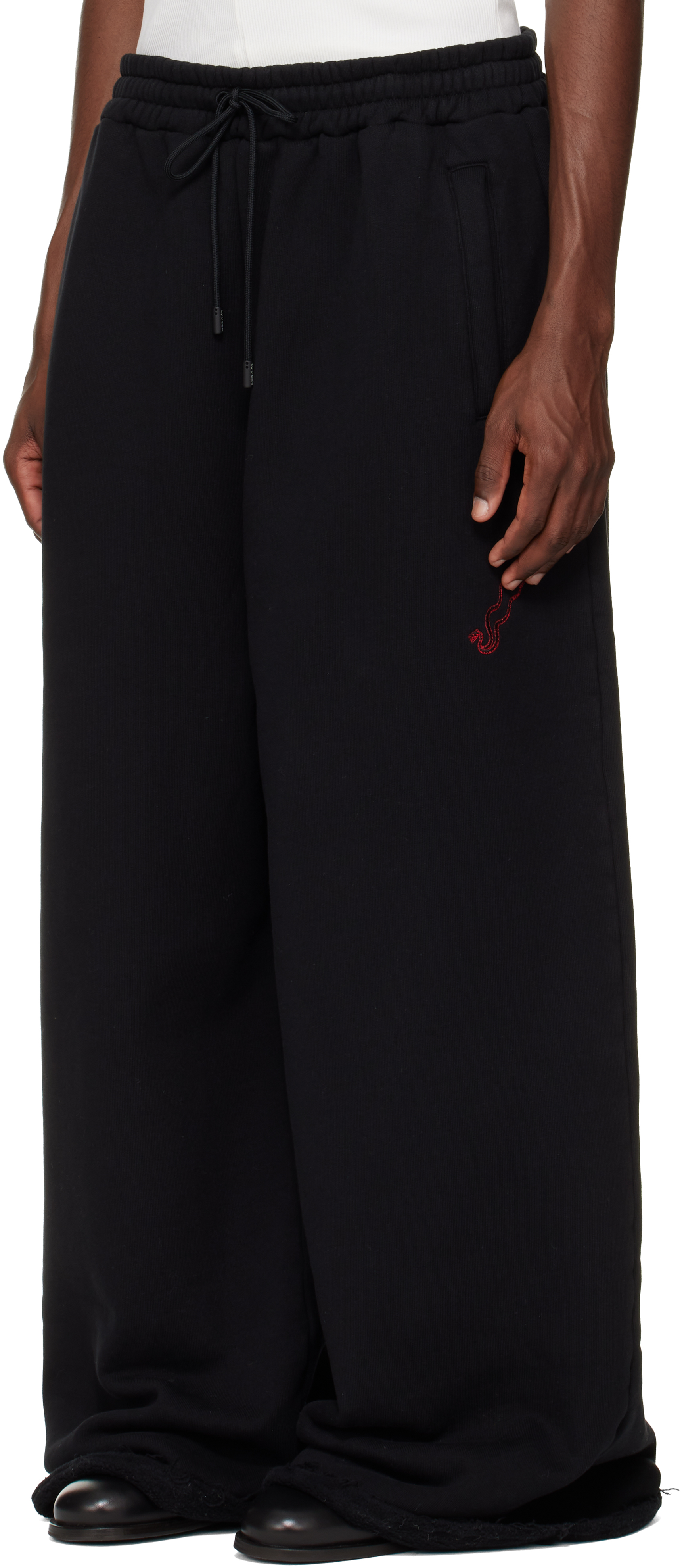 SSENSE Exclusive Black Raw-Cut Bontan Lounge Pants