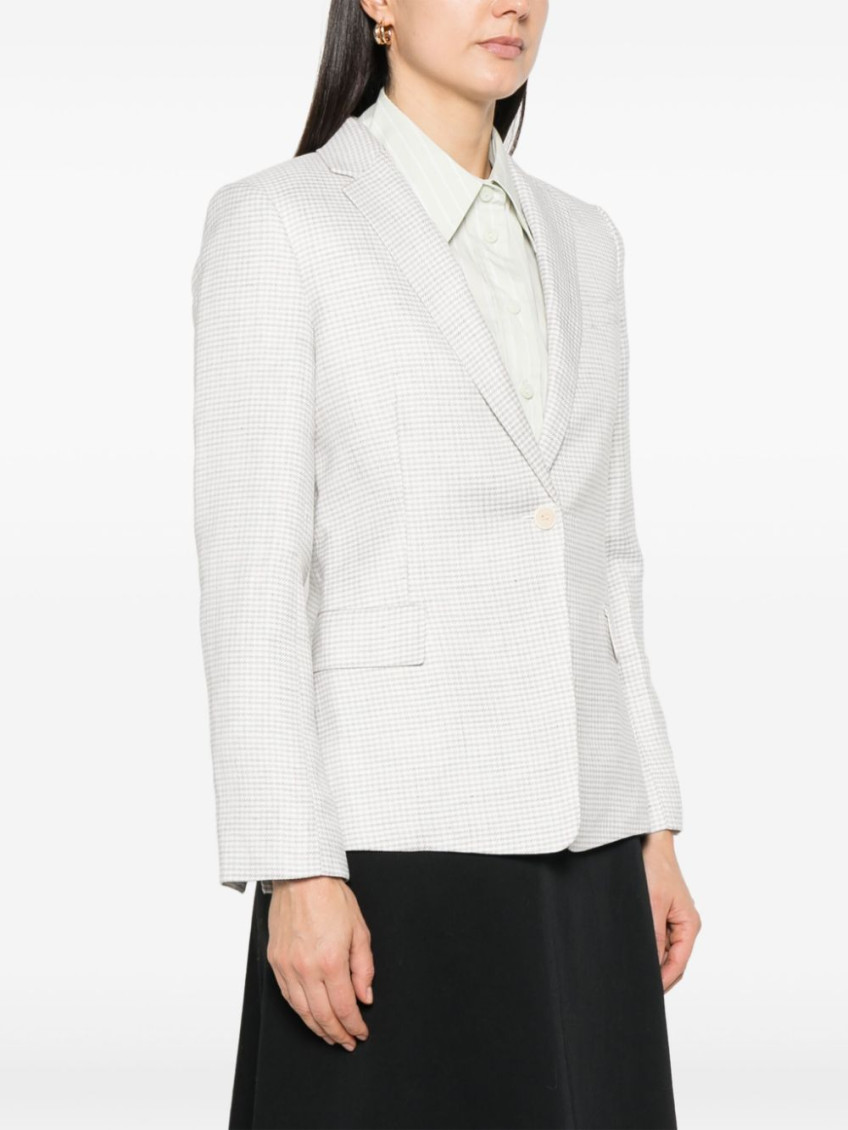 Blazer In Grey Linen