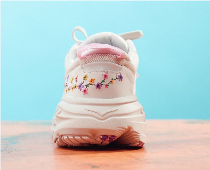HOKA Vibrant Bloom Bondi L Shoes in Nimbus Cloud/Nimbus Cloud