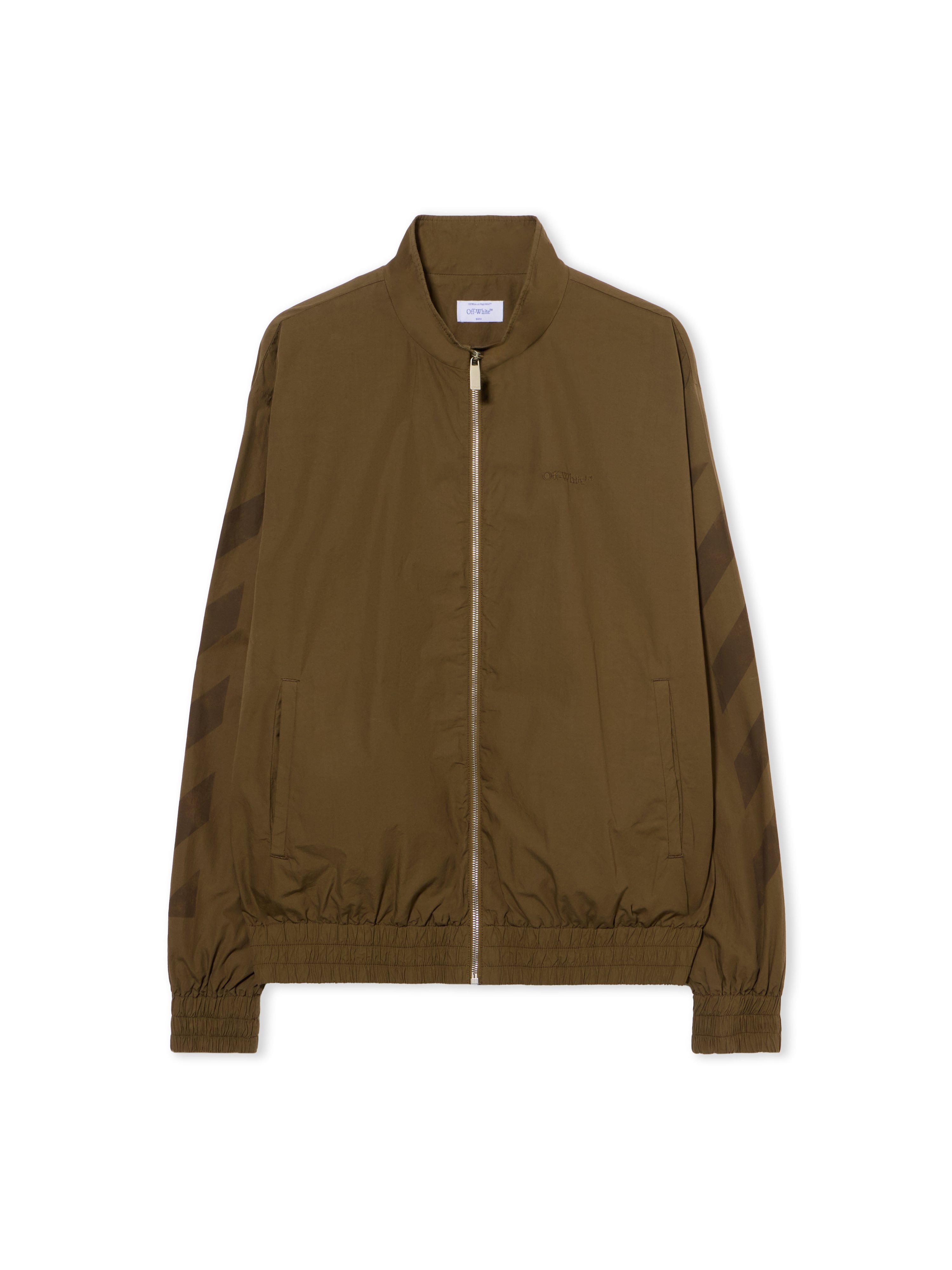 Diagonal Cotton Tracktop - Male Sweatshirts Army Green