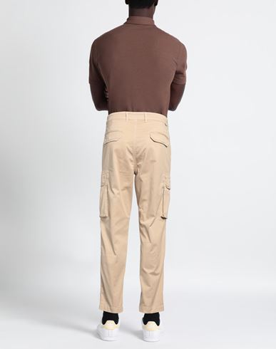 Man Pants Beige Size 34 Cotton, Elastane