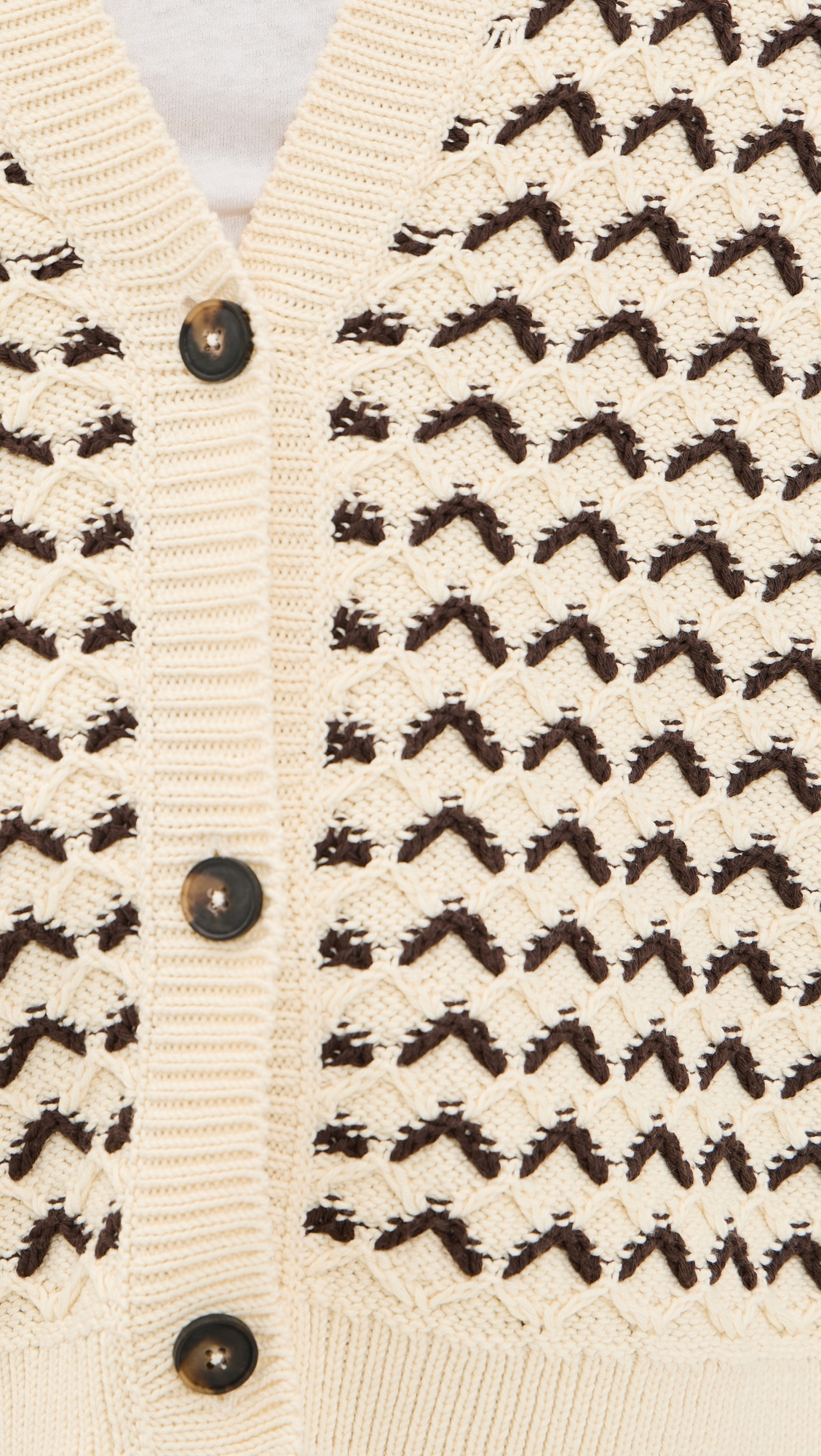 V Neck Cardigan Witherit Beige