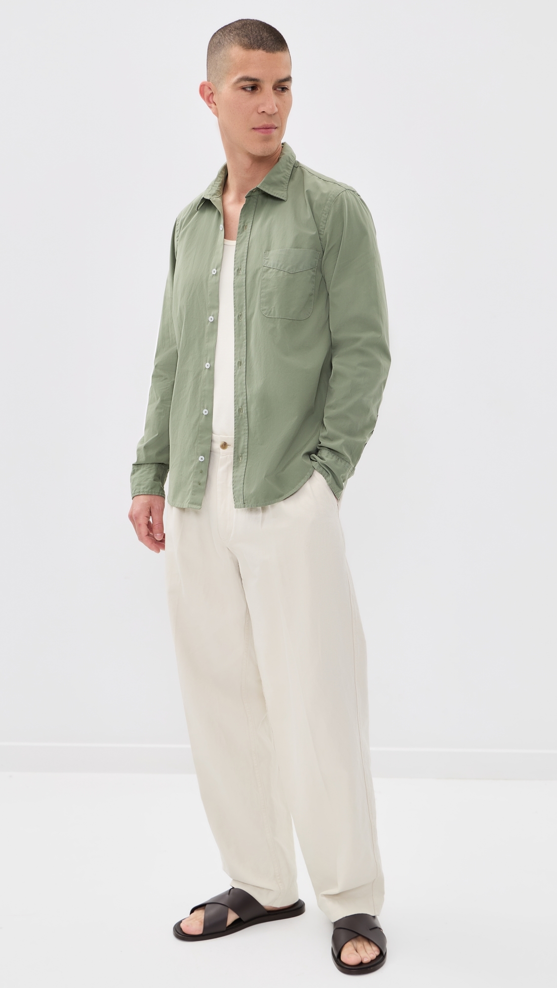 Poplin Standard Button Down Shirt Lichen