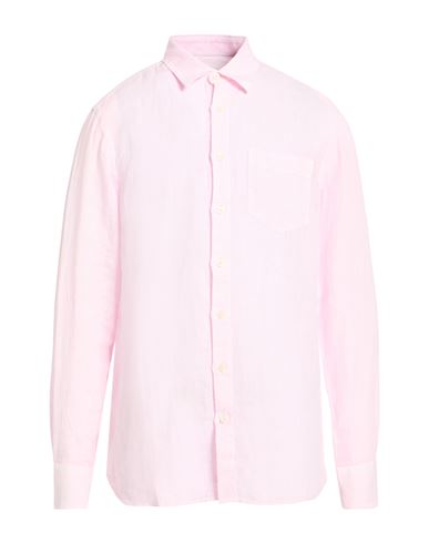Man Shirt Light pink Size 4XL Linen