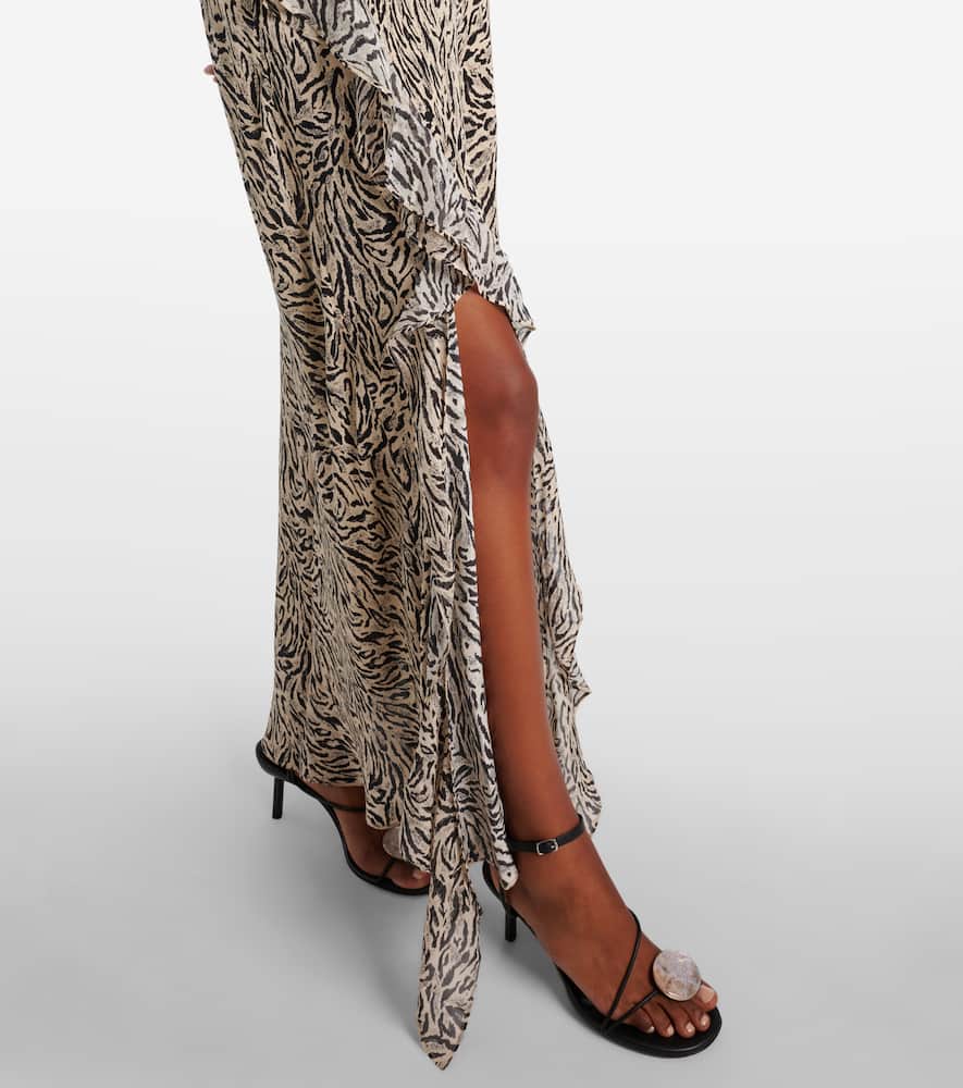 Ester silk crêpe de chine maxi dress