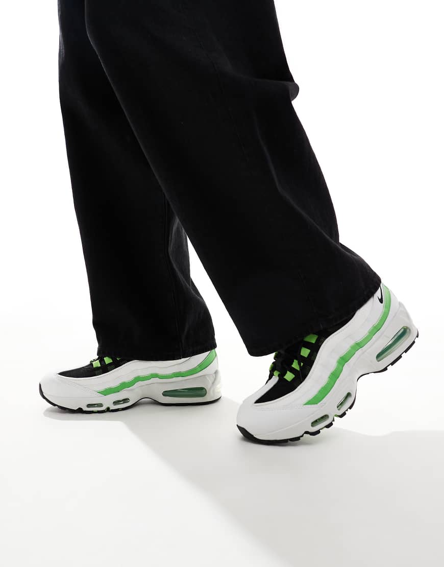 Air Max 95 OG sneakers in light gray and green