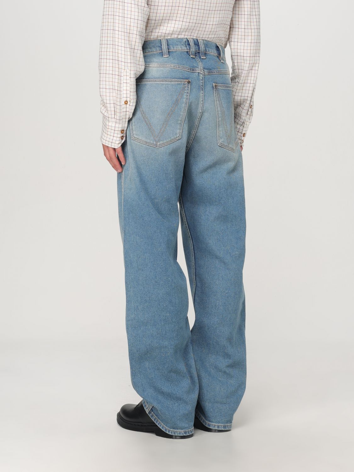 Cotton straight jeans - Blue