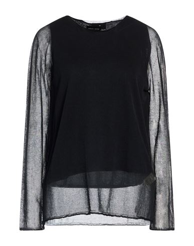 Woman Sweater Black Size XL Cotton, Polyamide
