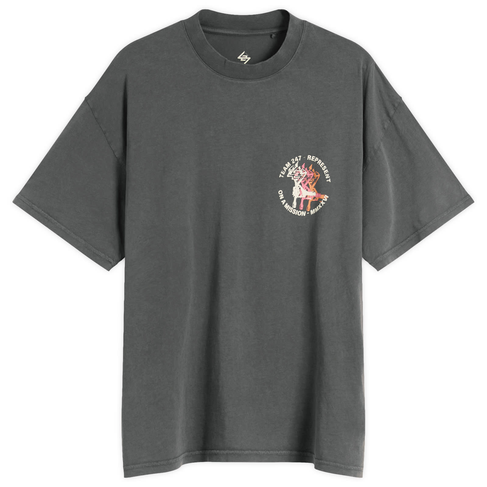 Men's Torch Crop T-Shirt Washed Black
