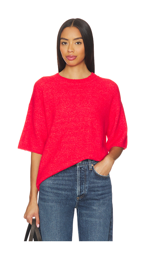Free People Margot Sweater Tee in Red. - M also in