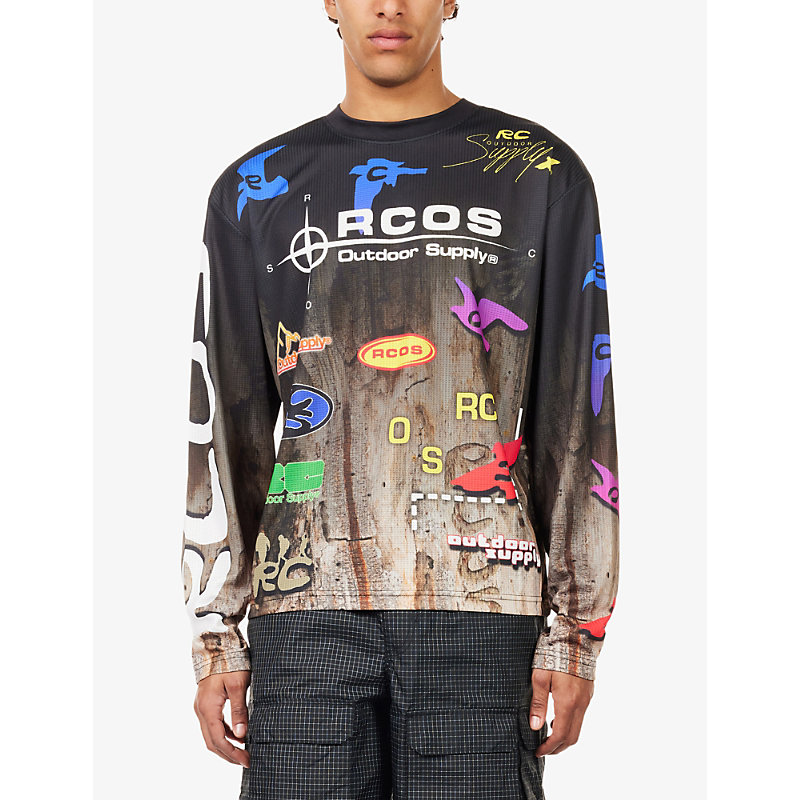 Mens Owens Long-Sleeve Micro-Mesh Jersey Top